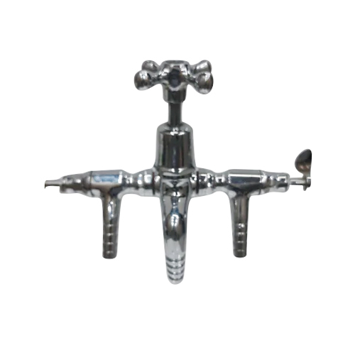 Silver 3 Way Wall Mounted Laboratory Faucets