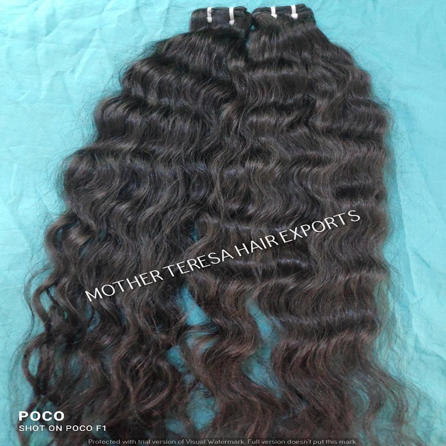 Indian Natural Wavy Hair Extensions - Length: 203.2 - 1016 Millimeter (Mm)