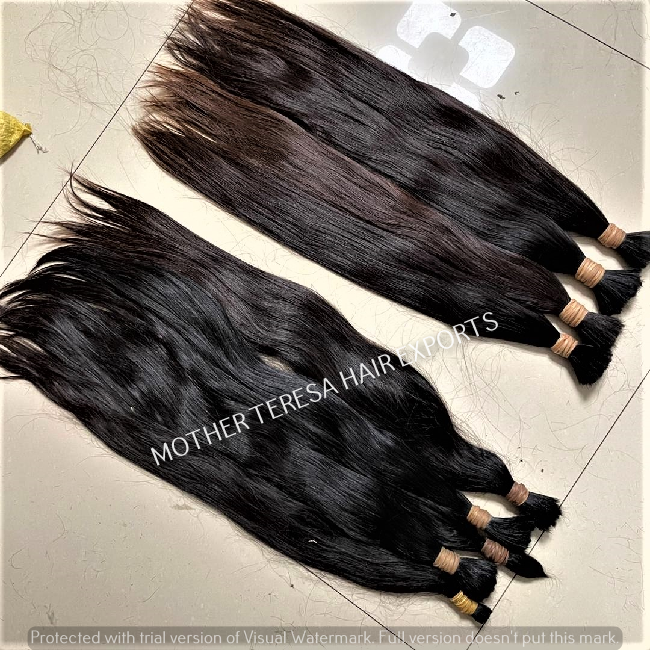 Remy Human Hair Weft - 203.2-1016 Millimeter Length, Natural Black And Brown Colors | Silky Straight, 4-year Warranty, Ideal For Hair Bands