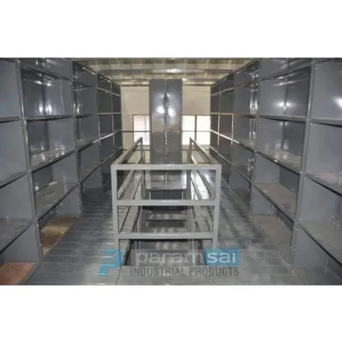 Two Tier Mezzanine Floor - Metal Material, Custom Sizes, Grey Color | Anti-slip And Environmentally-friendly Features For Enhanced Storage Solutions