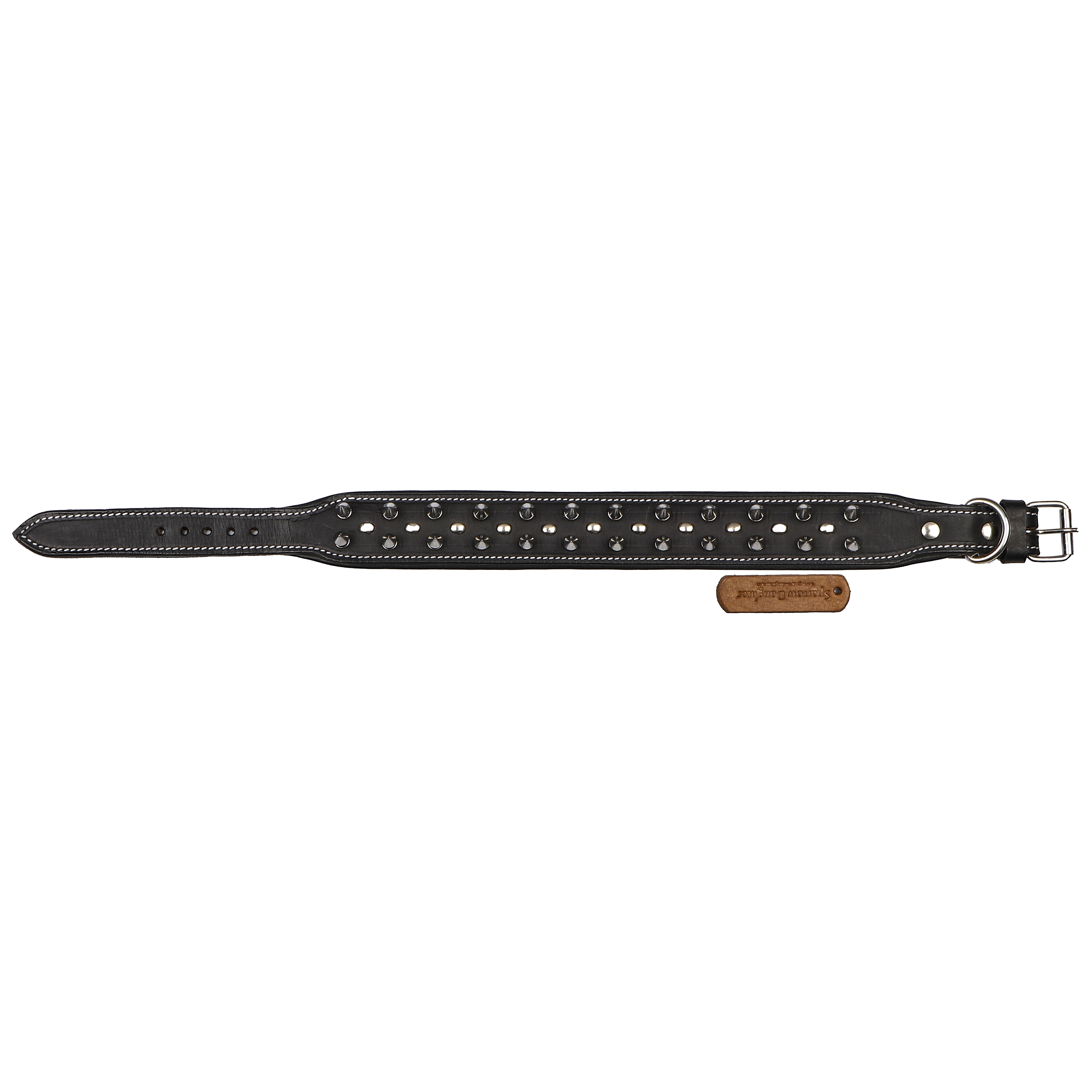 Sparrow Daughter Leather Dog Collar With Spikes And Studded