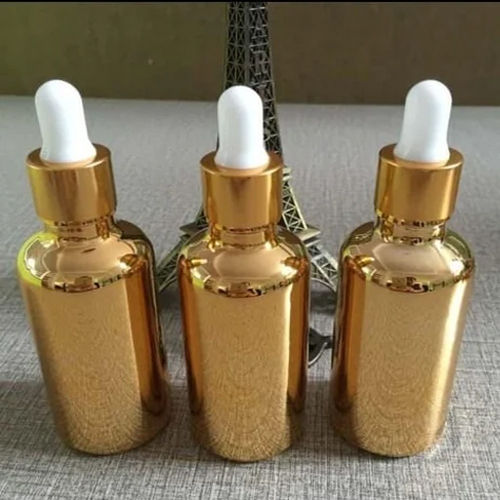 ग्लास 30ml गोल्डन ड्रॉपर बोतल