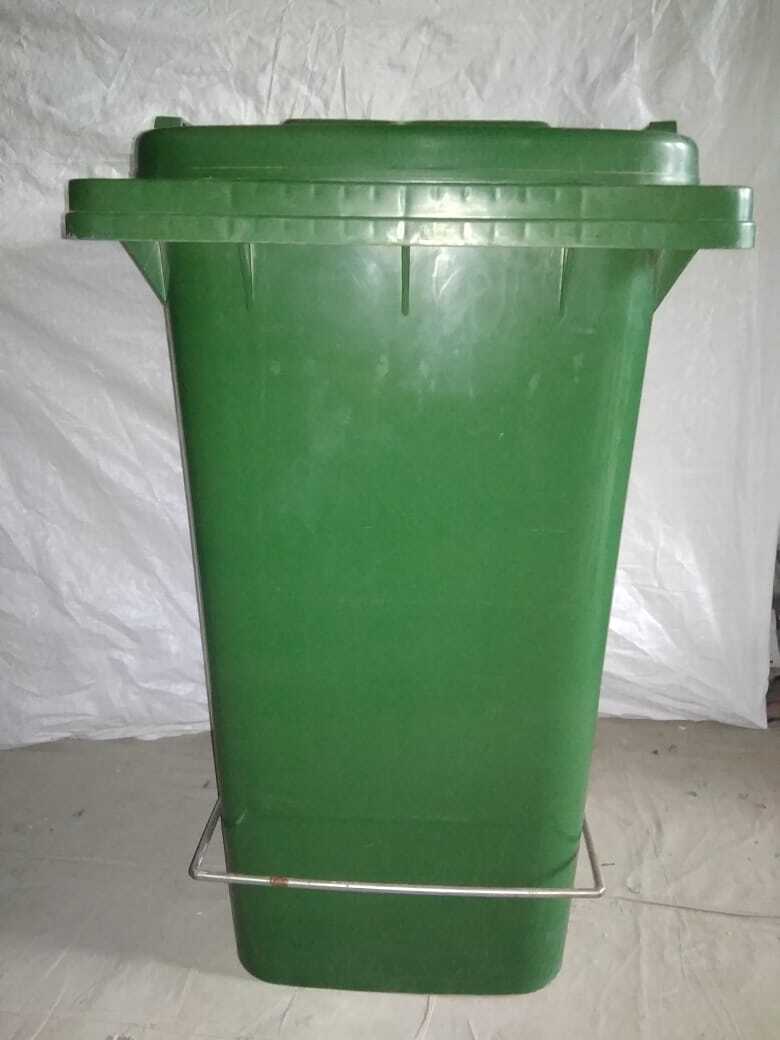 Wheeled Dust Bins - Hdpe, 80-120-240 Litres Capacity, Green-red-blue-yellow-black Colors, Pedal Operation For Waste Collection
