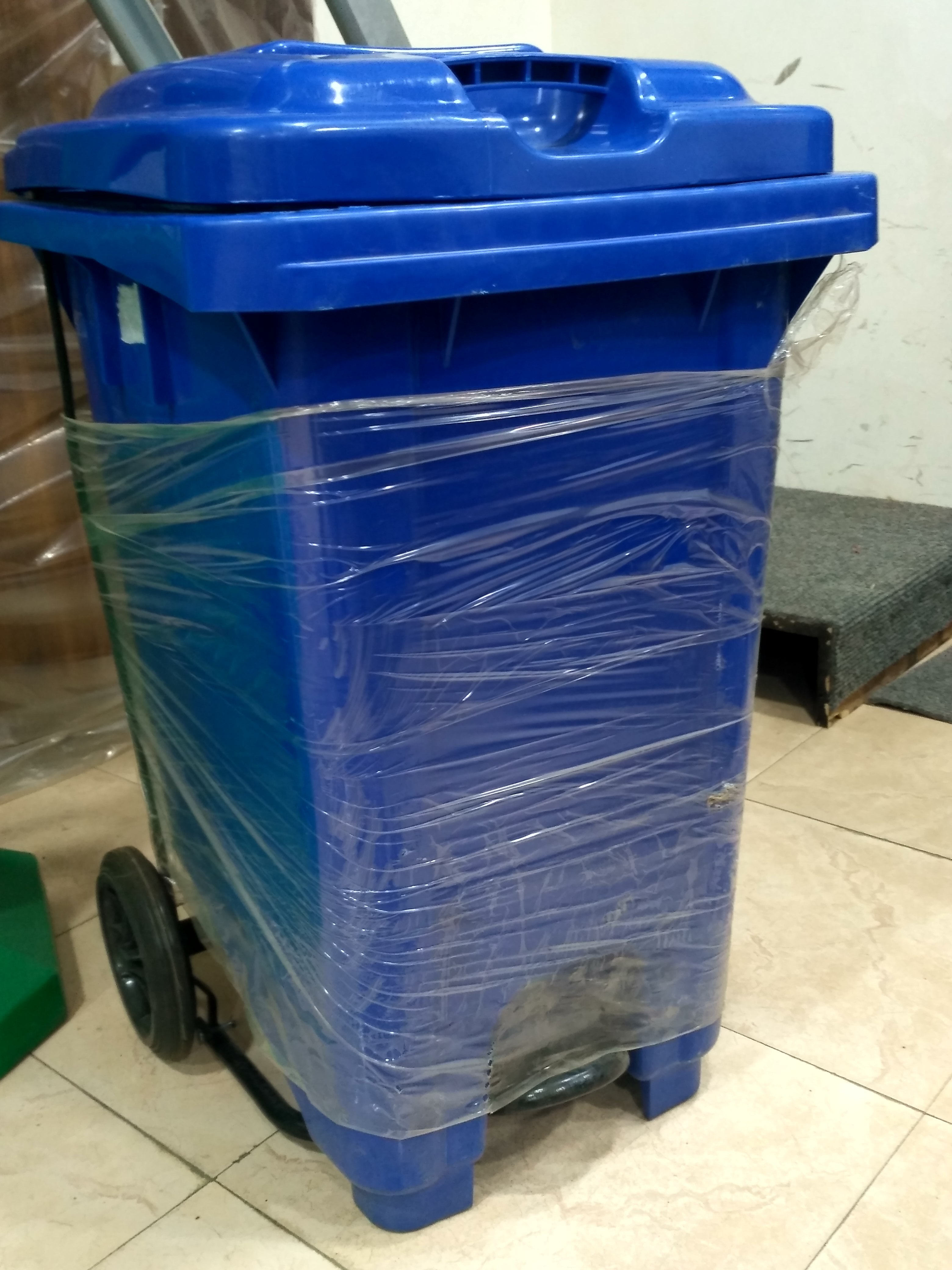 Wheeled Dust Bins - Hdpe, 80-120-240 Litres Capacity, Green-red-blue-yellow-black Colors, Pedal Operation For Waste Collection