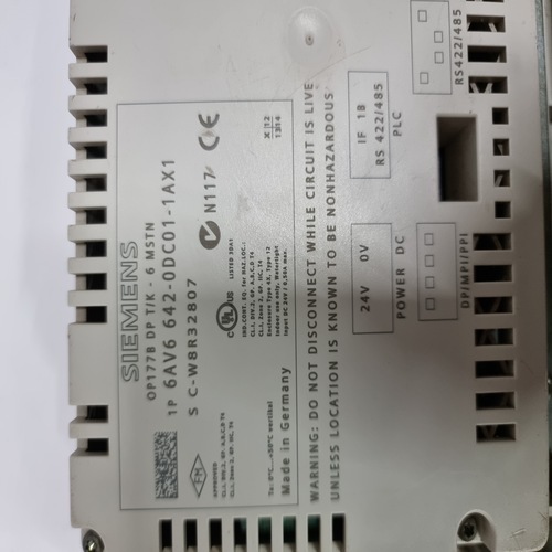 Siemens 6av6 642-0dc01-1ax1 Hmi Op177b Dpt/k-6 Mstn