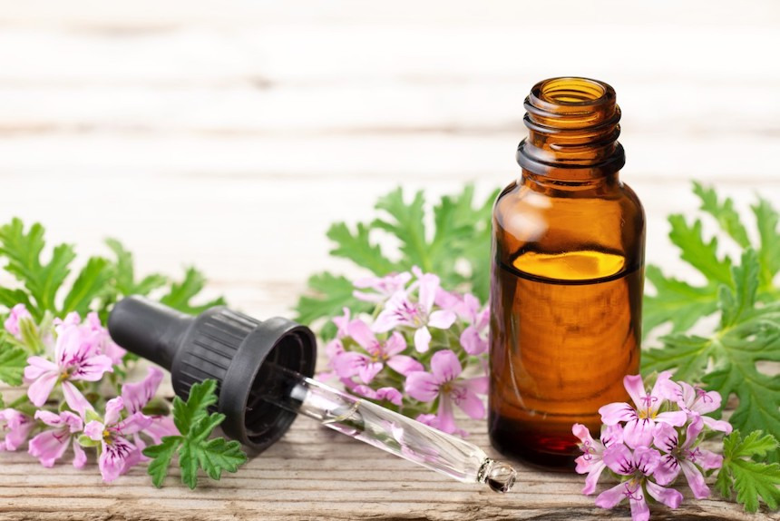 Geranium Essential Oil - Pure Therapeutic Grade, Aromatic And Refreshing Scent For Relaxation And Stress Relief