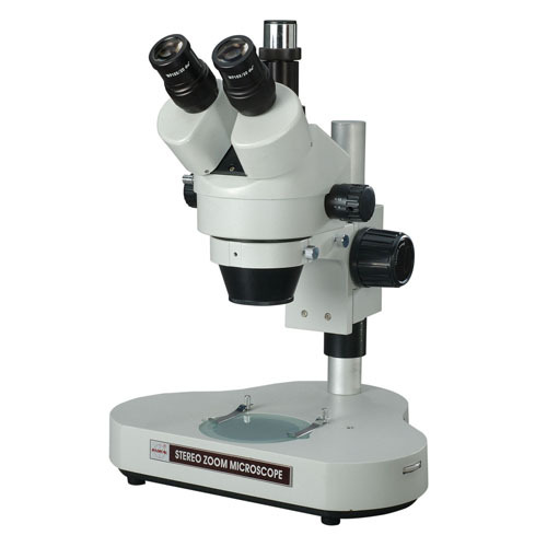 Trinocular Stereozoom Microscope - Die Casting, 10 Kilograms, Off White | 3.5x To 160x Magnification, Durable Dimmable Led/halogen Illumination, Extra Large Visual Field, Ideal For Quality Control And Research