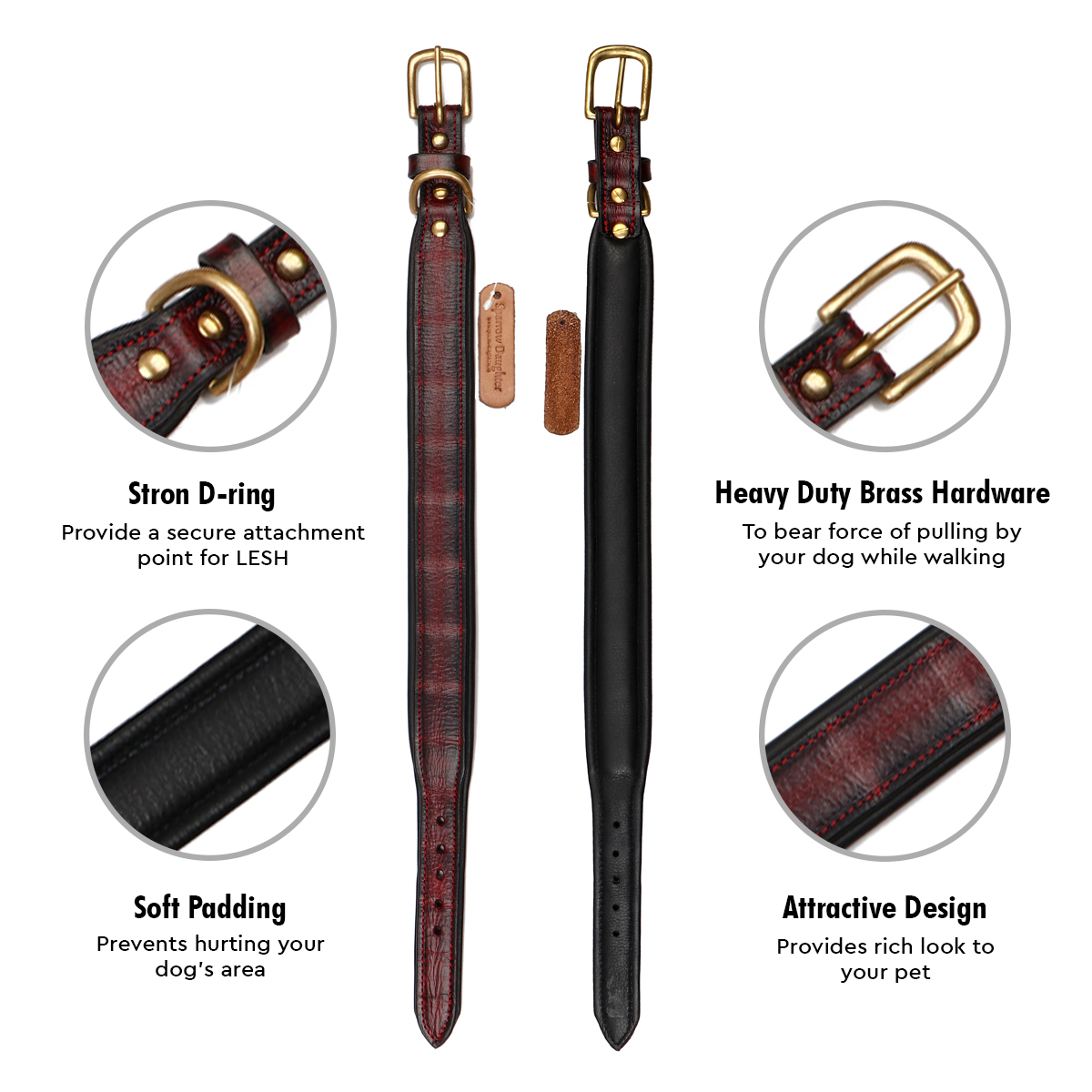 Sparrow Daughter Dog Collar For Small Medium Large Dogs Soft Breathable Padded