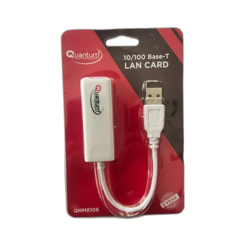 Quantum Hi Tech Qhm8106 Lan Card - White, 10x9x10 Cm | Compatible With Linux, Ideal For Domestic, Commercial & Consumer Use