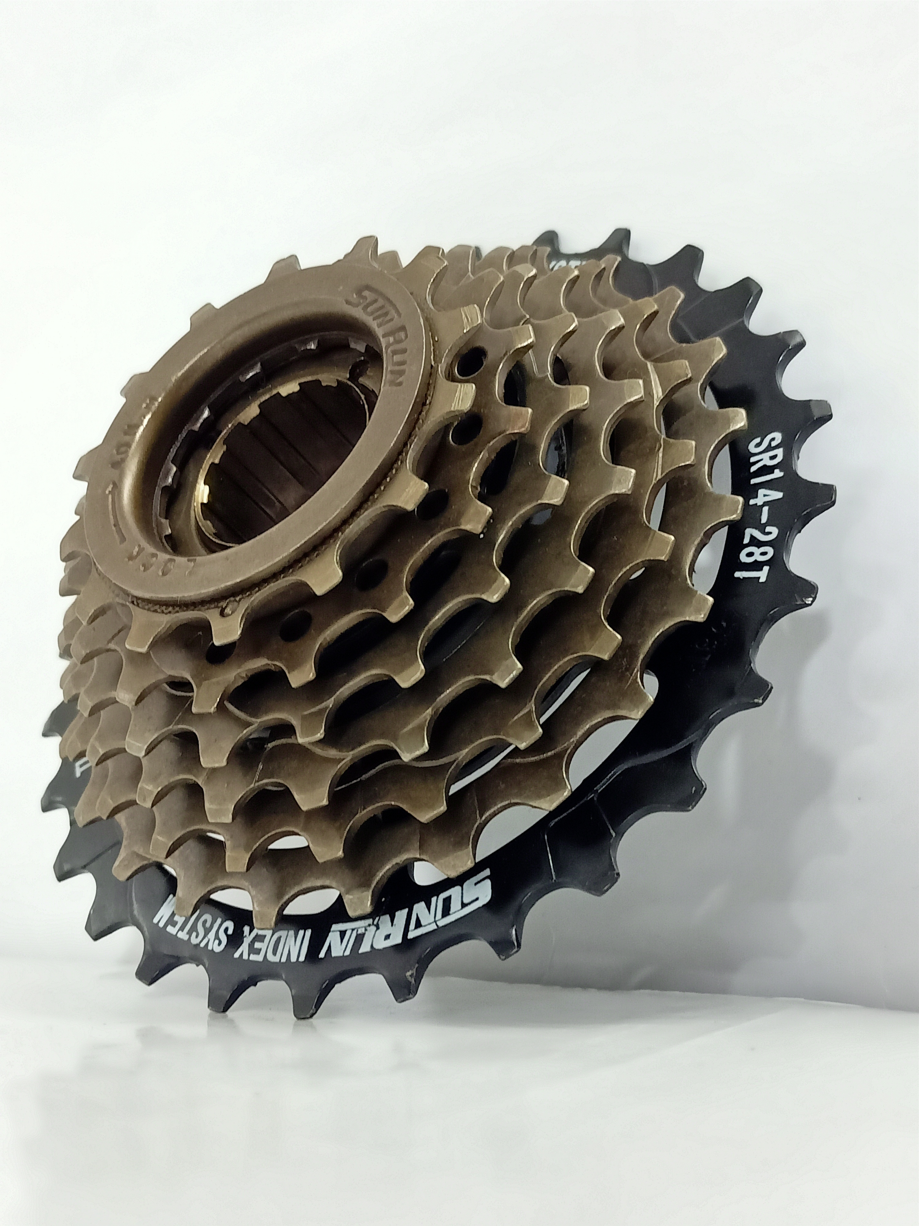 Bicycle Free Wheel 7 Speed 14t-28t - Blackened Finish | Function: Freewheel, Size: 14-28, Usage: Wheel Rotation, Warranty Included