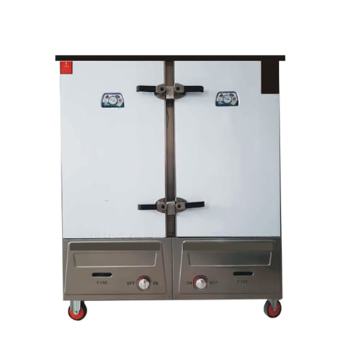 Rice Cooking Machine - Stainless Steel, Silver Color | Industrial Grade With Warranty