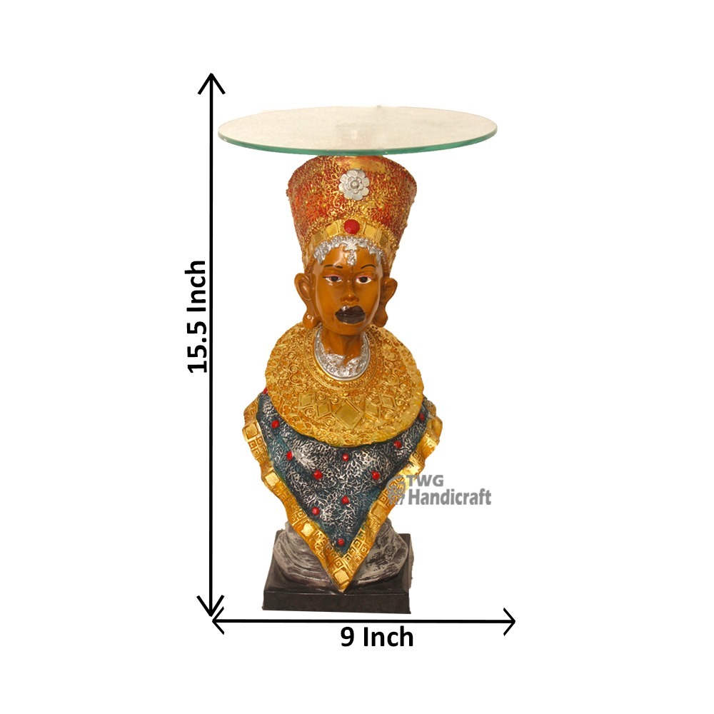 Rajasthani Decorative Glass Corner Table