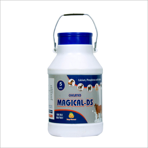 Chelated Magical-Ds (5 Liter) - Chelated Liquid Calcium | Improves Milk Yield, Promotes Strong Bone Formation in Young Animals, Ideal for Pregnant Animals, Higher Bio-Availability of Chelated Minerals
