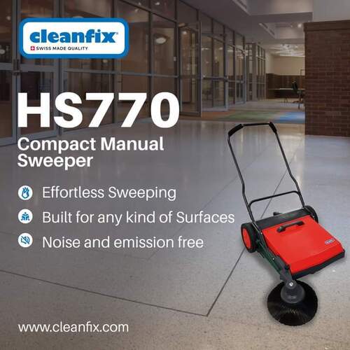 Floor Sweeping Machine Cleanfix Hs770 Manual Sweeper