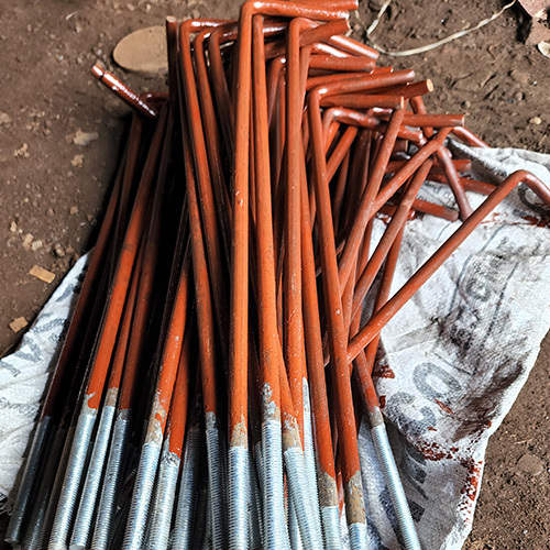 High Mast Foundation Bolt - Commercial Grade, Tempered Heat Treatment, Galvanized Surface Treatment | Durable And Reliable Performance