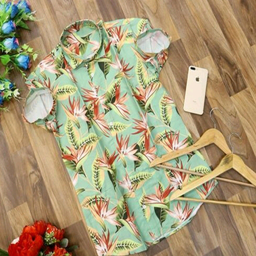 Mens Printed Trendy Shirt - Cotton Material , Customized Size, Floral Print Design For Flamboyant Confidence And All Day Comfort