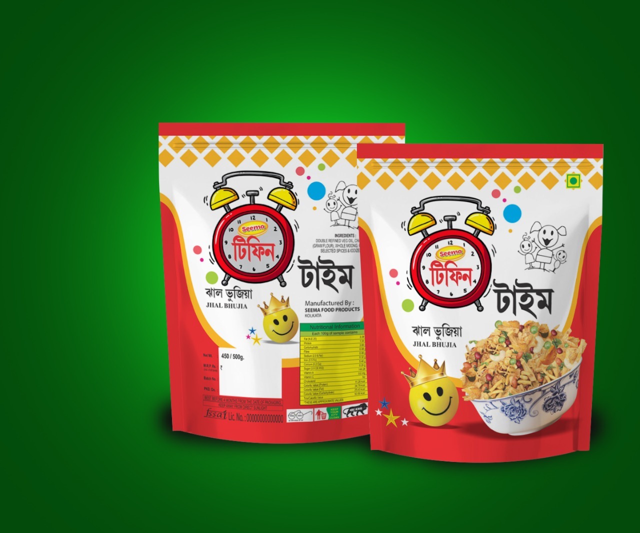 Namkeen Zipper Pouch - Plastic, 10x15 Cm, White | Double Slider, Resealable, Durable, Food Safe, Moisture Proof, Tamper Proof