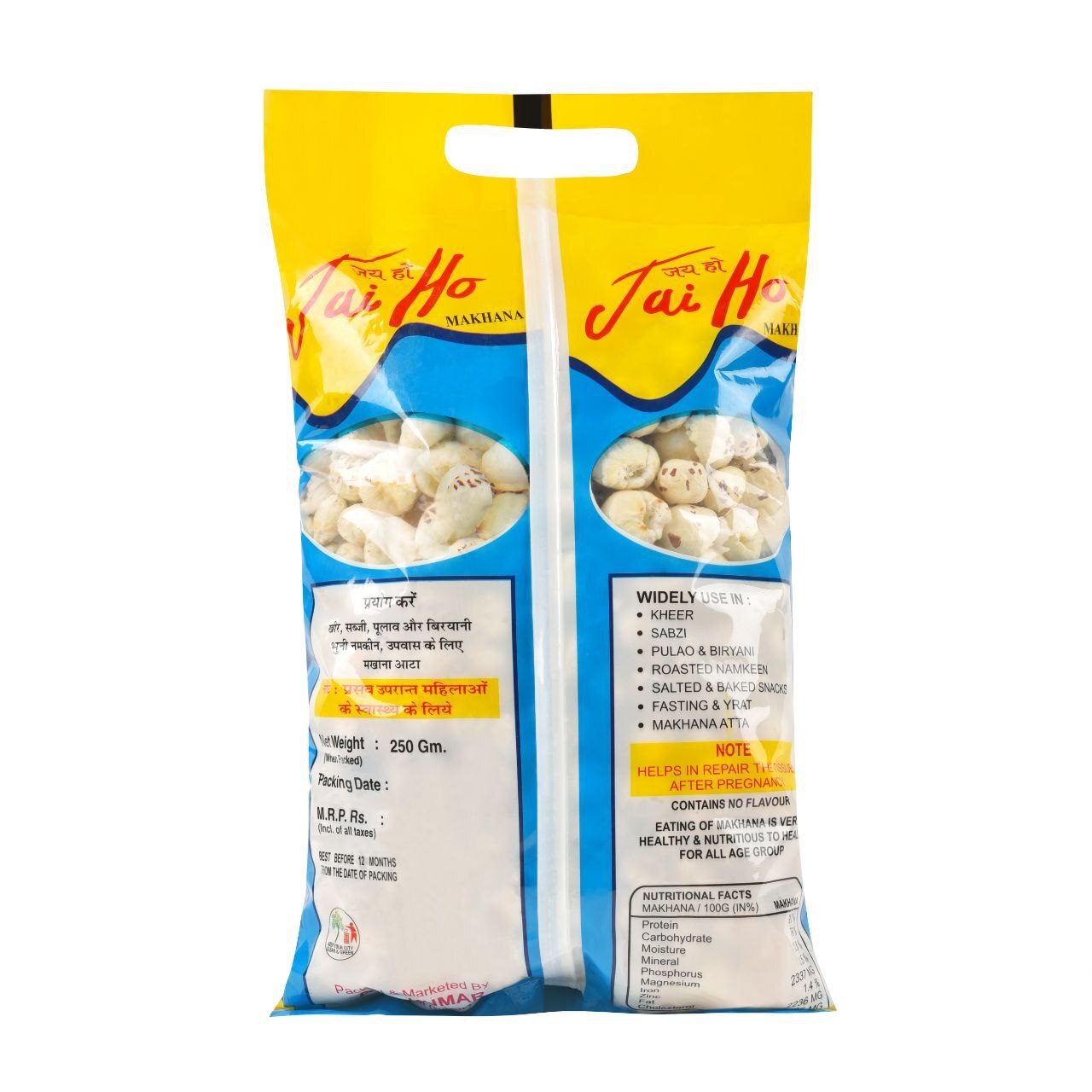 Organic Fresh Makhana - Grade A, Raw Variety | Premium Protein-rich Snack, High In Fiber, Digestible Quality, One Year Shelf Life