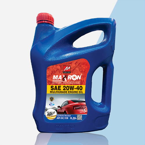 Maxxron Multigrade Engine Oil 3.5 Litr. - Gold Plastic Can | High Oxidation Stability, Improved Wear Protection, Compatible with Catalytic Converter