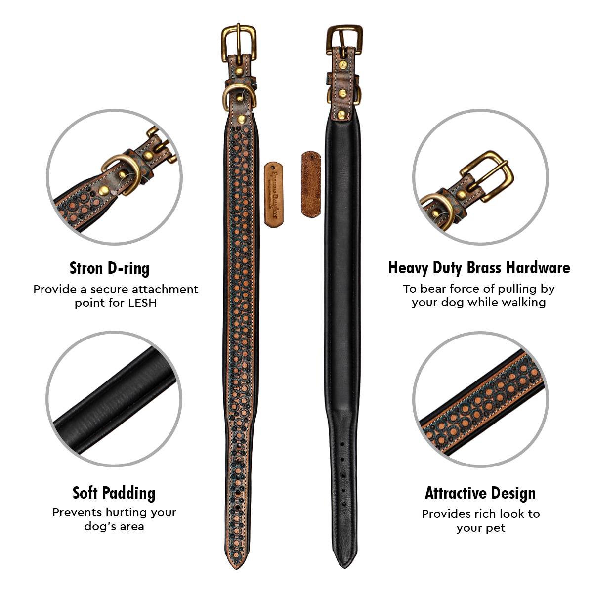 Sparrow Daughter Leather Dog Collar Made By Hand Tooling Design