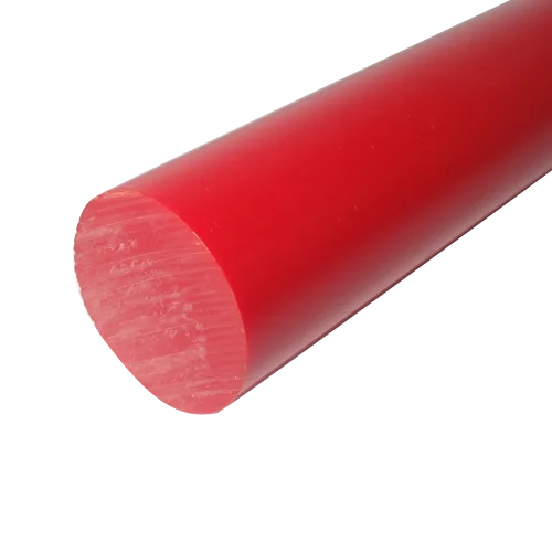 Poly Vinyl Chloride Rod - Customizable Size, Red Color | Chemical and Water Resistant