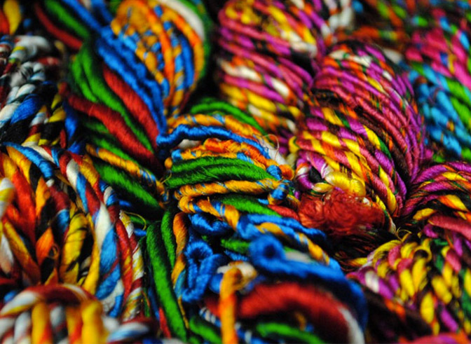 Recycled Sari Silk Yarn - Solid Color - Attributes: Quick Dry
