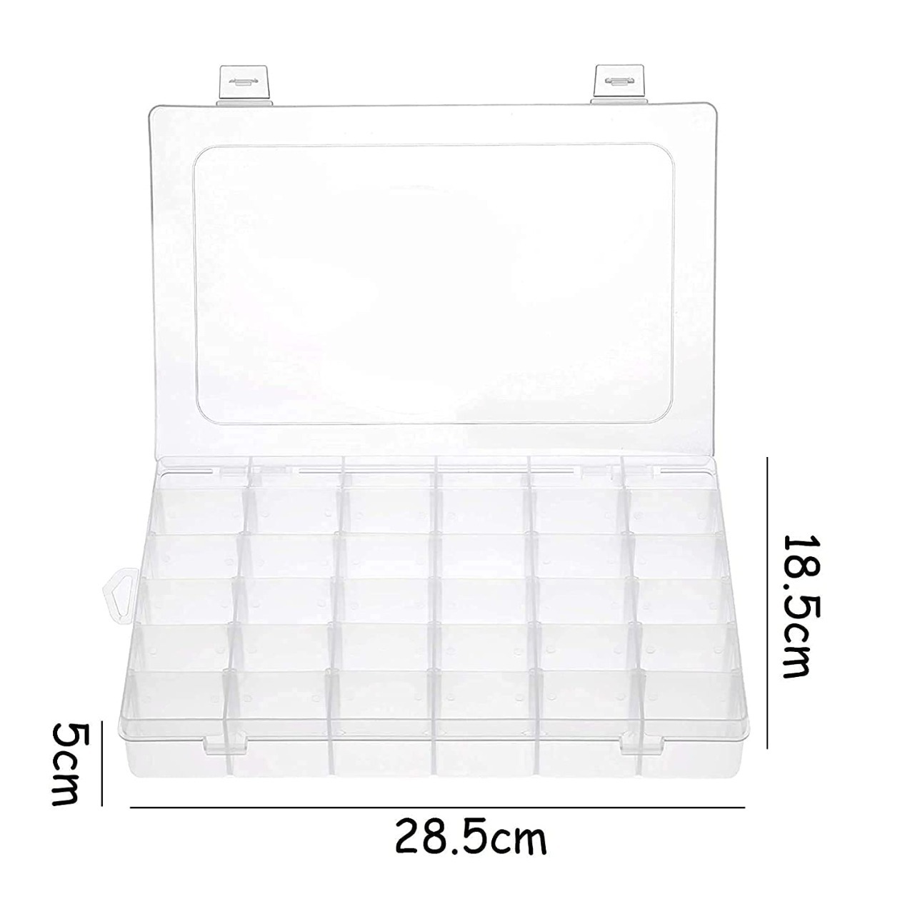 36 Grid Multipurpose Plastic Storage Box - Transparent Plastic, Customizable Dividers For Storing Jewelry, Diy Kits, Medicines And More | Portable Locking Design, Easy Organization Of Small Items