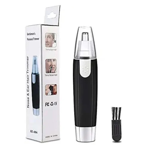 Nose And Ear Hair Trimmer - Portable Design | Sleek Black Finish For Effortless Grooming Efficiency