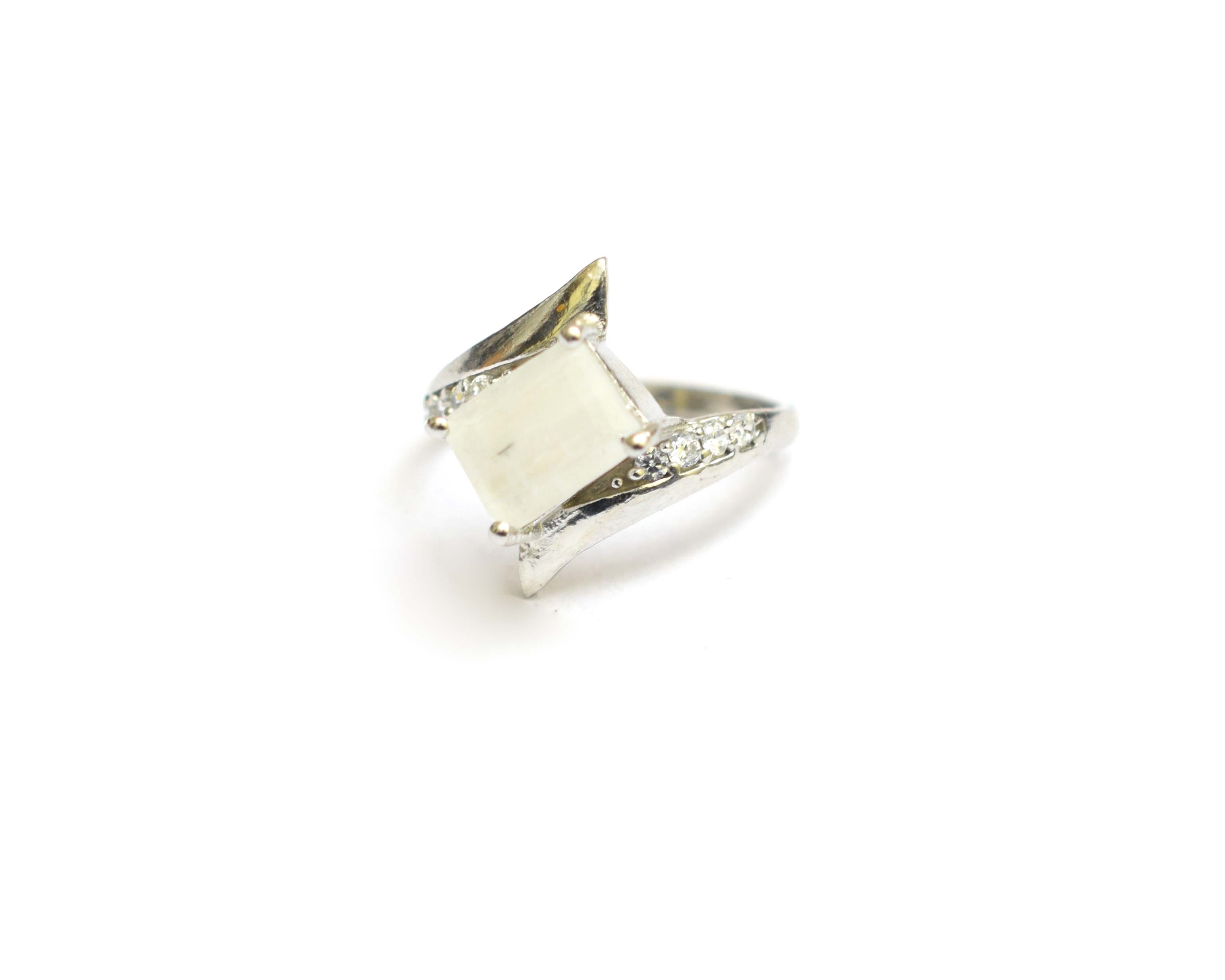 925 Sterling Silver Multi Gemstone Cz Ring