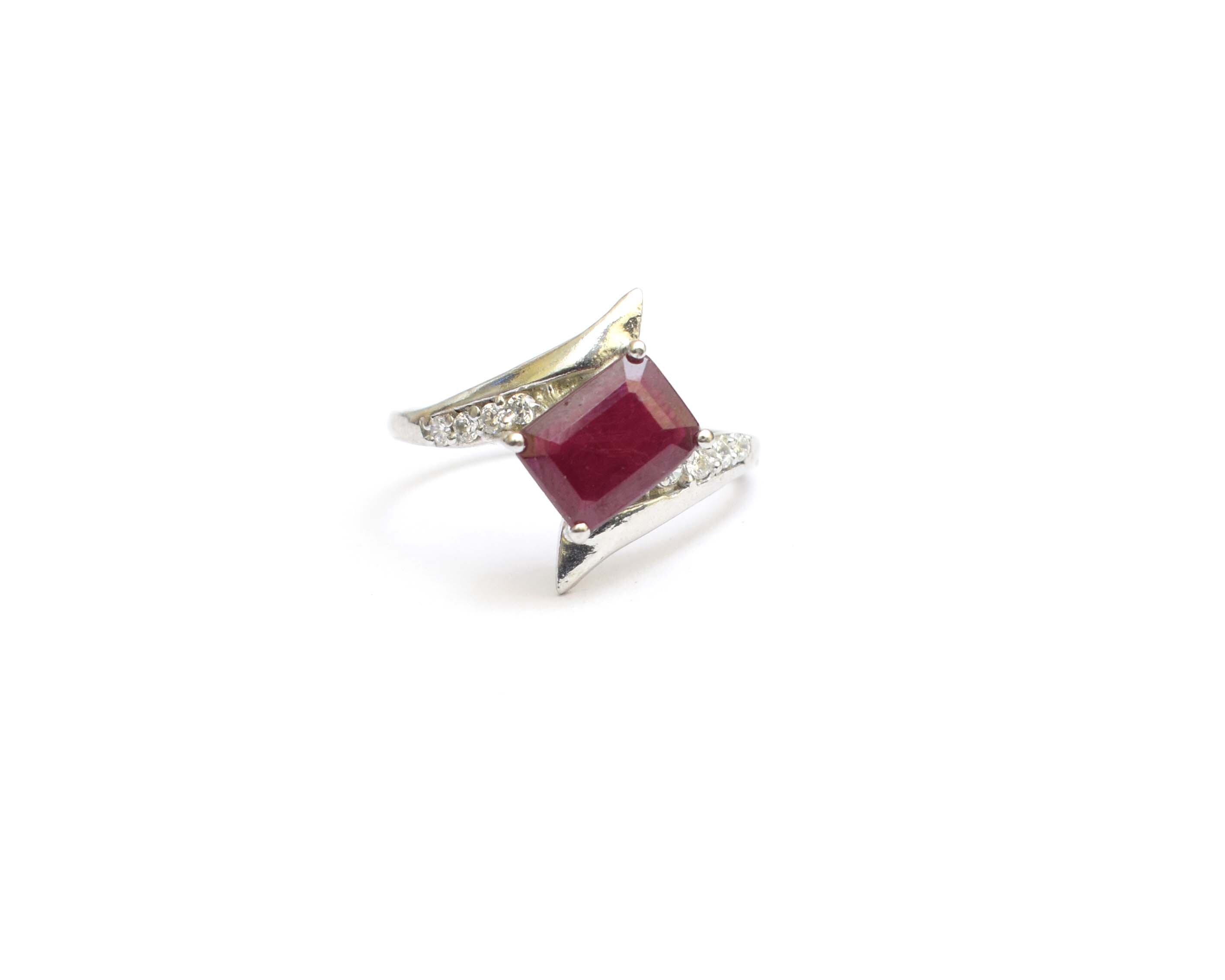 925 Sterling Silver Multi Gemstone Cz Ring