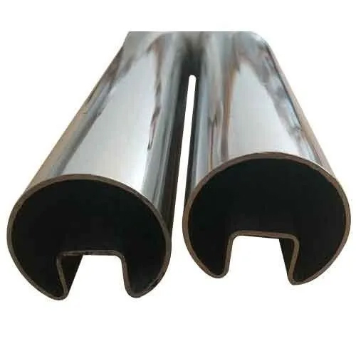 Stainless Steel Slot Pipe - Seamless Round Design , Silver Finish with Customization Options for Efficient Glass Railing Installation