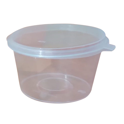 प्लास्टिक 100ml गोल पारदर्शी कंटेनर