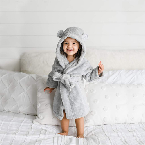 Microfiber Baby Hooded Bathrobe - Customizable Size, Soft Touch, Available In Various Colors For Baby Boys And Girls