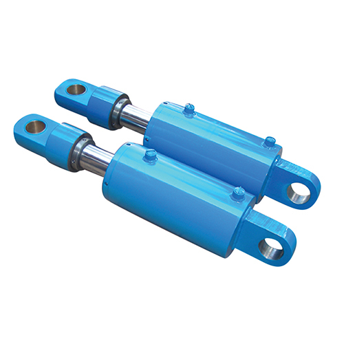 Blue Hydraulic Cylinder Clevis Mounting