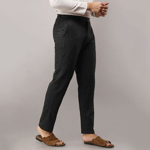 Mens Plain Formal Pant - High-quality Fabric, Multiple Colors Available | Washable, Soft Texture, Shrink Resistant, Plain Pattern