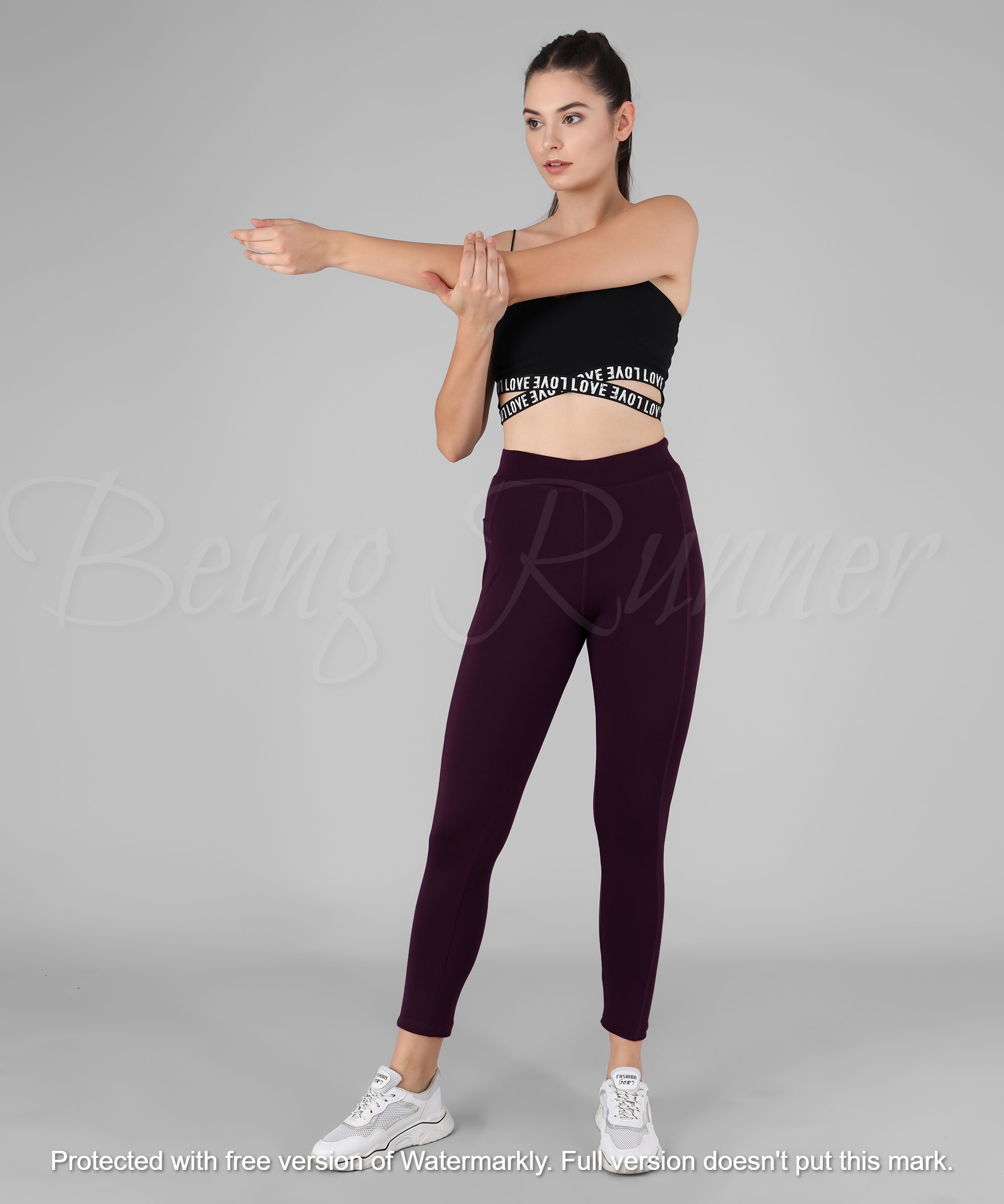Being Runner Solid Yoga Pants - Spandex, Customized Size Options (S-xxxl), 4-way Lycra, Slim Fit, Plain Solid Design, Ideal For Summer Wear