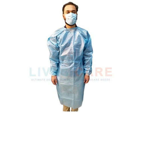 Surgical Isolation Gown - Spunbond Nonwoven Fabric, 127x73cm Size, Blue Color | Waterproof, Level 2 & Level 3 Protection, Customizable GSM Options