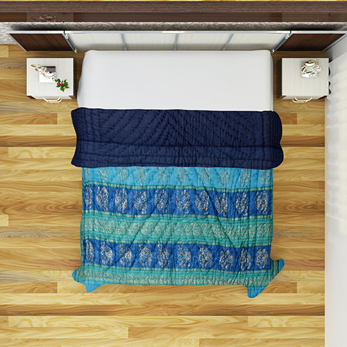 Camel Print Cotton Quilt - 100% Cotton, Full Size | Wool Filling, Knitted Technics, Printed Pattern