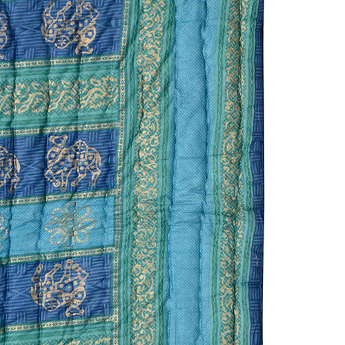 Camel Print Cotton Quilt - 100% Cotton, Full Size | Wool Filling, Knitted Technics, Printed Pattern