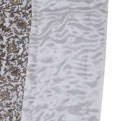 Printed Satin White Quilt