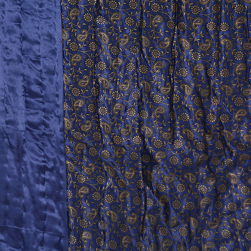 Printed Blue Pure Satin Quilt