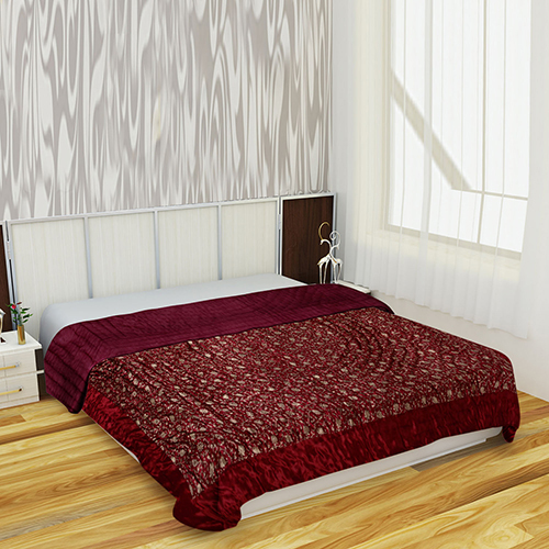 Printed Red Quilt Satin