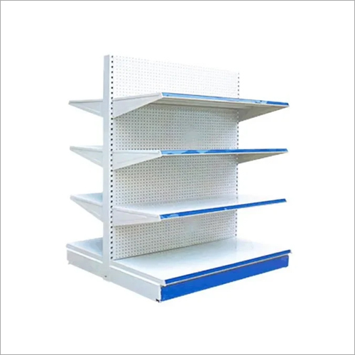 Display Rack Unit - Plastic, 5 Feet, White | Heavy Duty, Multipurpose, 3 Shelves, Powder Coated Finish