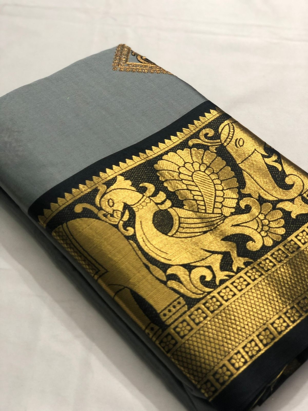 Traditional Dipti Grey Cotton Silk Saree