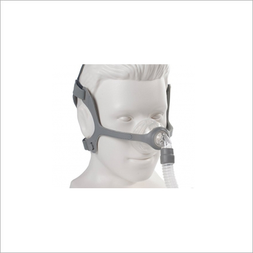 Nasal Mask - Plastic Material, Grey Color | Portable, Manual Operation, Reduces Leakage Risk