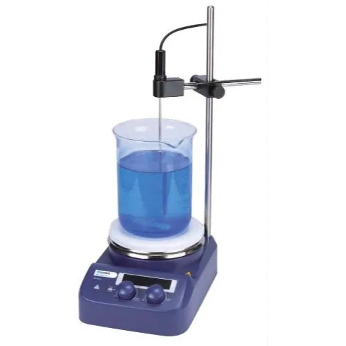 Digital Magnetic Stirrer With Hot Plate - Aluminium Alloy, Blue Finish | Laboratory Equipment For Precise Mixing