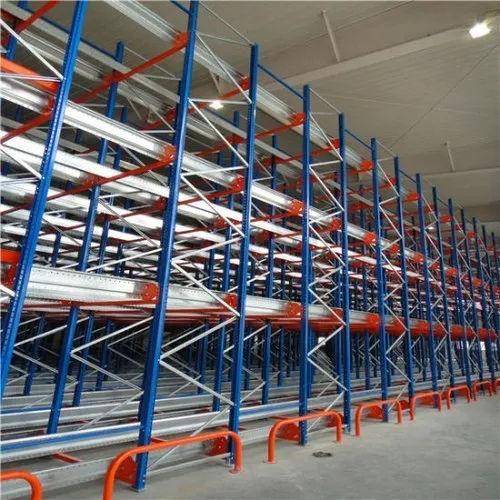 White-orange-blue Industrial Cold Storage Rack