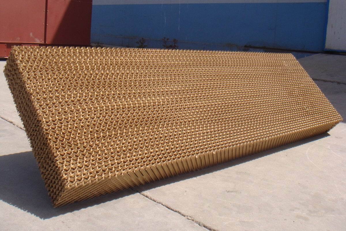 Honeycomb Cooling Pad - 600x600x50 Mm To 1800x600x300 Mm Sizes | Brown & Green Brown Window Mount Ideal For Industrial And Agricultural Applications
