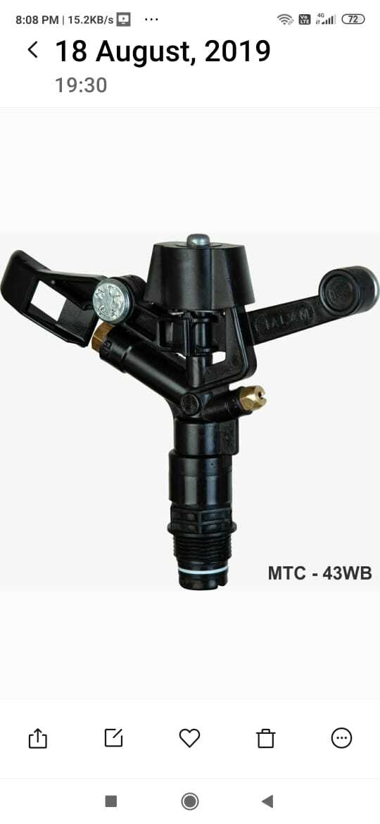 Mini Sprinkler - Metal 12 Inches, Silver Nozzle Type - Drip Irrigation For Agriculture Use, 10 Pack | Lightweight At 0.1 Kg, Efficient Water Distribution