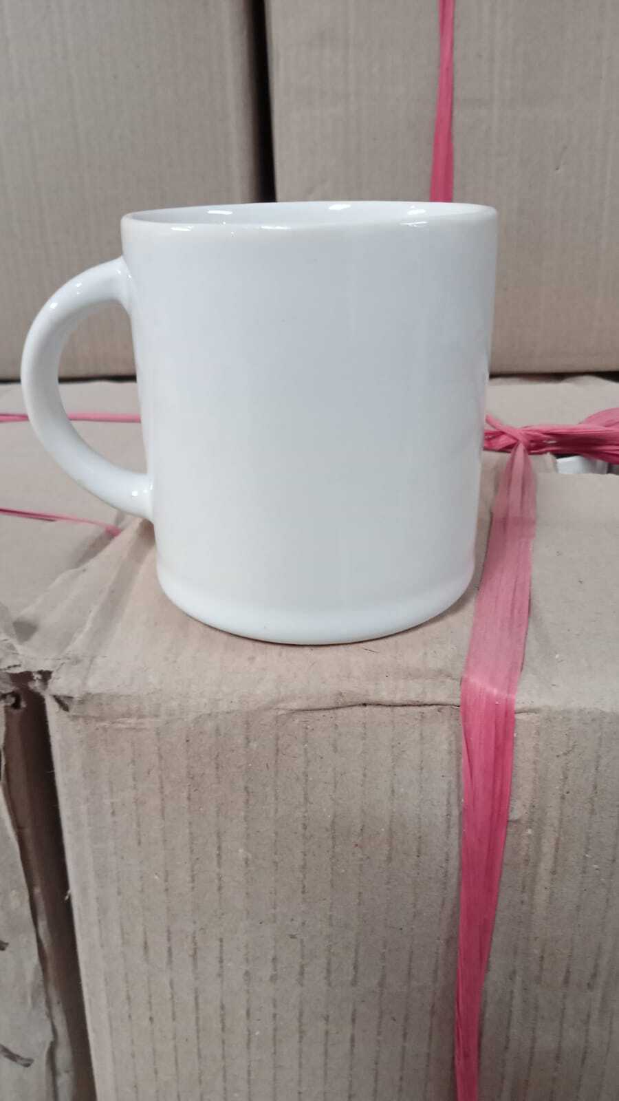 Ceramic Promotional Coffee Cup - 3.5x4 Inches, White Color | Customizable, Durable, Microwave & Dishwasher Safe, C-shaped Handle, 11 Ounce Capacity, Branding Opportunity
